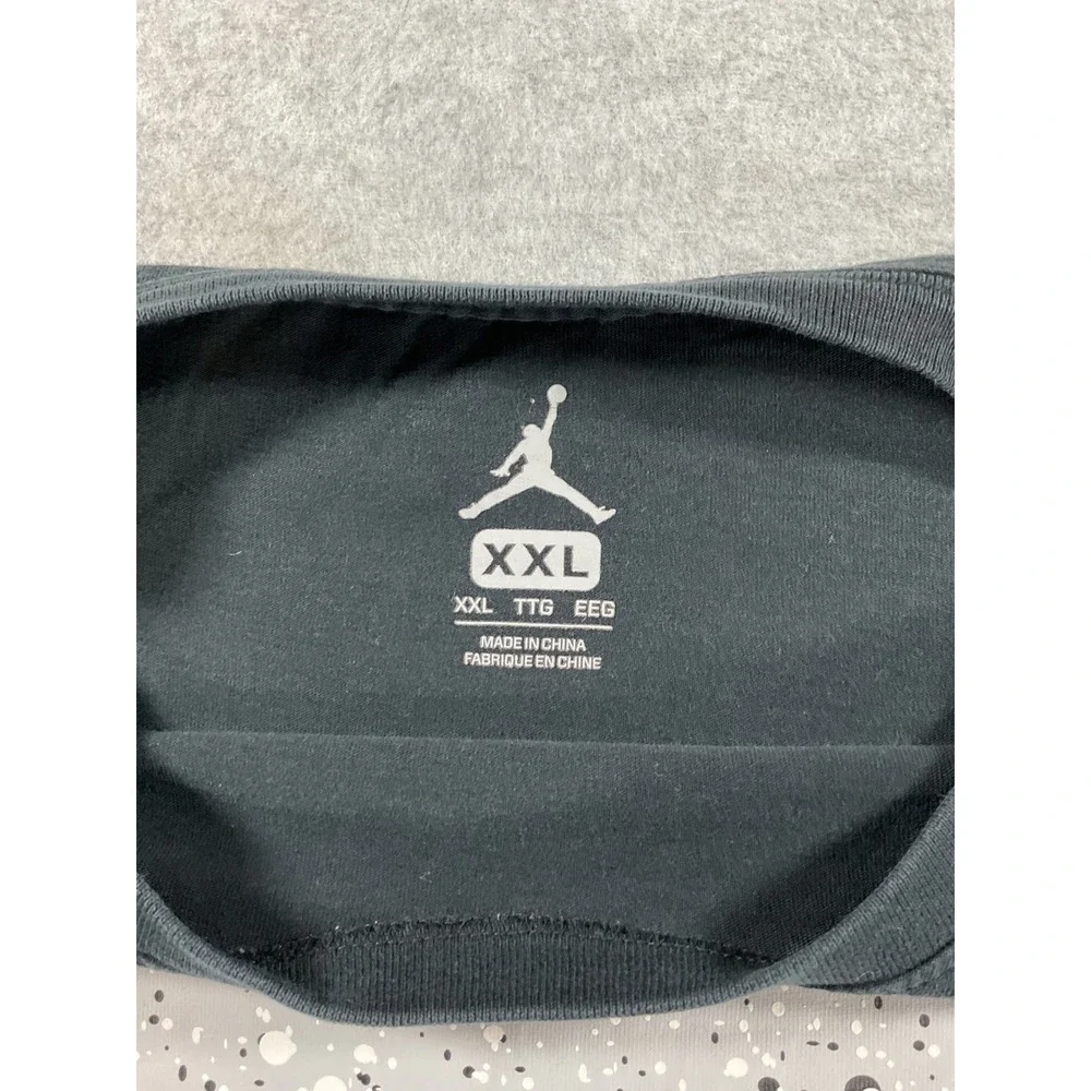 Jordan Jumpman Air Mens XXL Black Speckle Graphic T-Shirt Short Sleeve Tee 2172